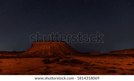 Night starry sky over mountains