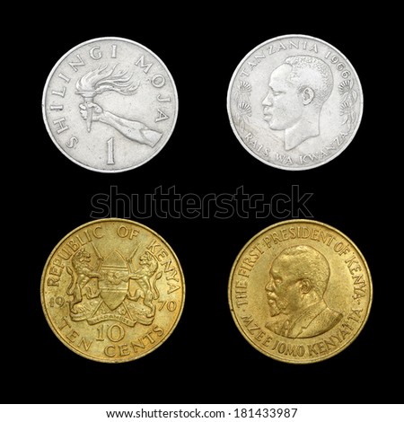 Set of African coin: Kenya, Tanzania.