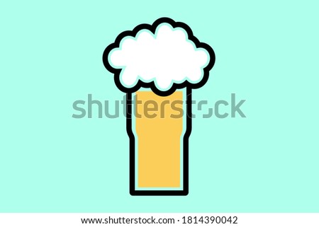 A beer in mug icon. Simple design element, good for any project.