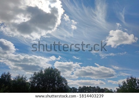View of the beautiful blue sky on a sunny day