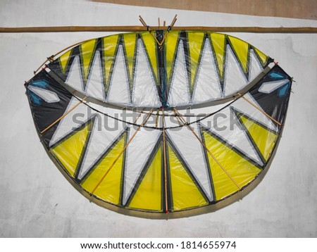 traditional kites made of paper.  ordinary people give the name Bapangan kite