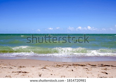 Beautiful beach with warm Sand and a beautiful blue Sky.