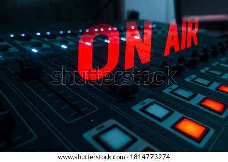 Design element: sound mixer and on air sign