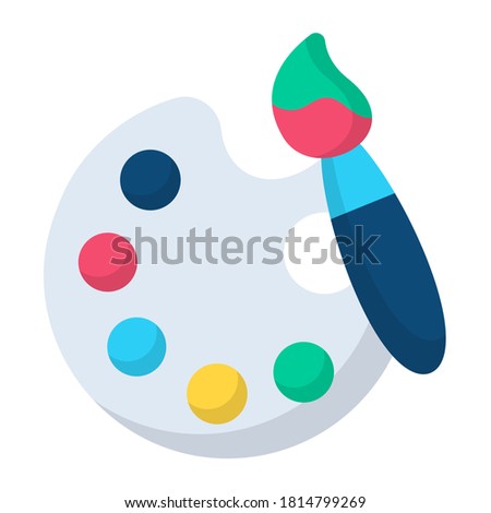 color plat flat icon , photography and digital art flat vector design
