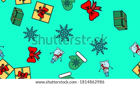 Christmas background, seamless tiling, great choice for wrapping paper pattern.