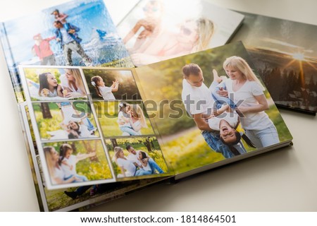 Photo album with photos of travel Royalty-Free Stock Photo #1814864501
