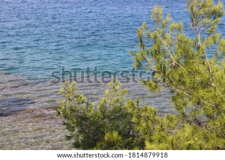 Adriatic Sea. Photographed from the island of St. Andreja near Rovinj in Croatia