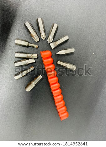 a set of screwdriver blades for a workshop tool