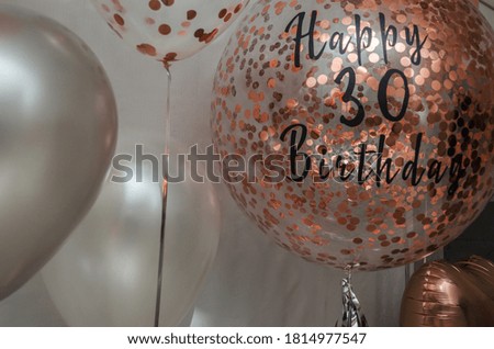 inflated balloon for birthday celebration