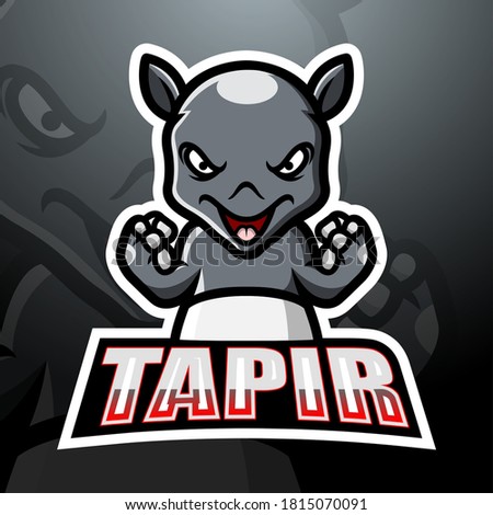Tapir mascot esport logo design