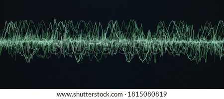 Noise signal waveform on the oscilloscope Royalty-Free Stock Photo #1815080819