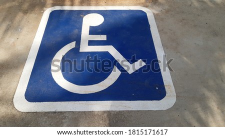Logo for disabled on parking.