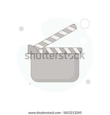 movie clapper, cinema vector flat illustration on white background