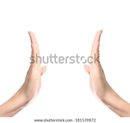 Open palm a hand gesture 