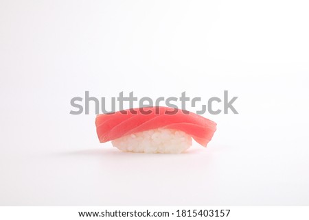 Tuna sushi , Japanese food isolated in white background