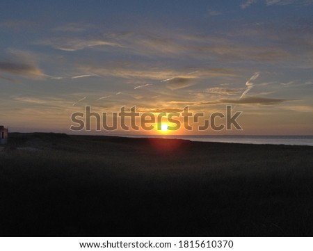 Sunset on a Cape Cod beach, Massachusetts, USA
