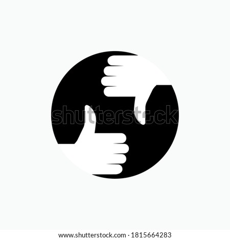 Thumb Icon. Finger Gesture Symbol - Vector Logo Template.