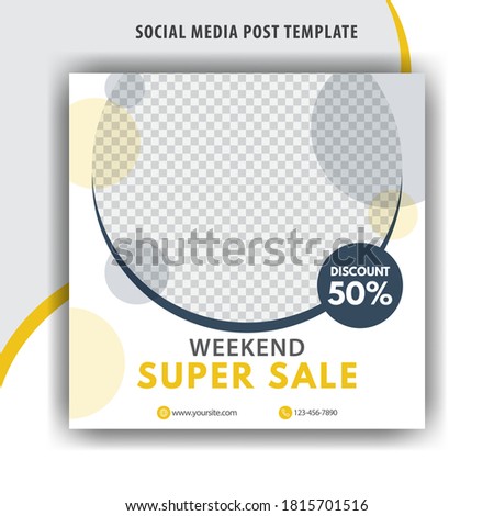Template social media post, design for ads, template for fashion sale, web banner and social media post design