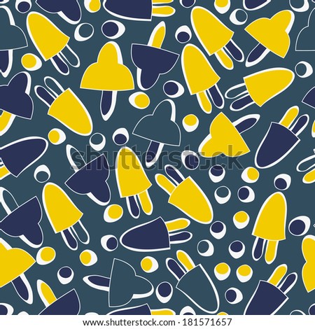 Fantastic abstract girl and boy continuous seamless vector pattern. Seamless pattern can be used for web page backgrounds, wallpapers,pattern.Spring bright juicy colors.