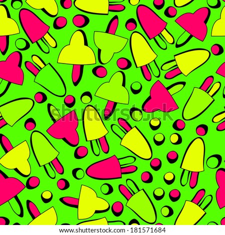 Fantastic abstract girl and boy continuous seamless vector pattern. Seamless pattern can be used for web page backgrounds, wallpapers,pattern.Spring bright juicy colors.