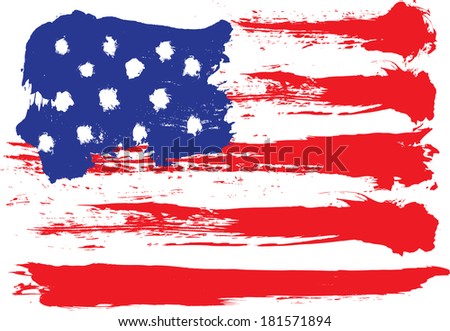 grunge American flag