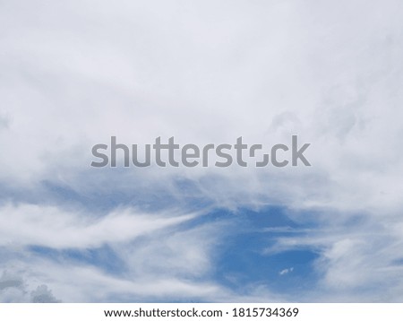 Fluffy cloud with blue sky