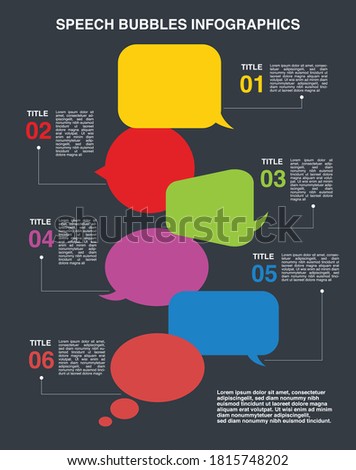 Infographics design with speech bubble. Vector design