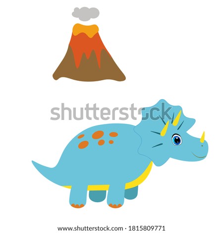 cute dinosaur illustration, cartoon vector for baby print	