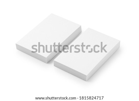 A plain business card on a white background