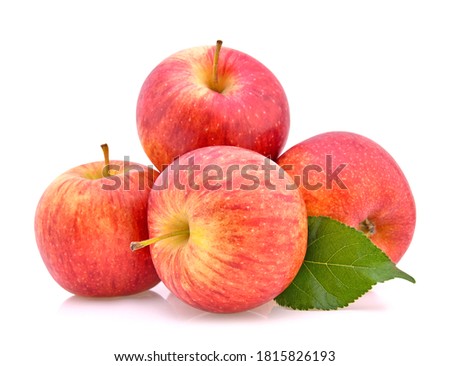 Gala apples isolate on white background Royalty-Free Stock Photo #1815826193