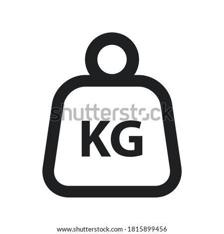 Weight icon. Black flat vector illustration on white background  Royalty-Free Stock Photo #1815899456