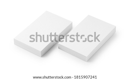A plain business card on a white background