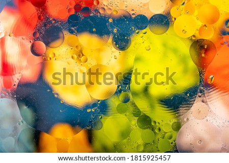 Oil and water texture color abstraction. Rainbow background for your design 3d render illustration
