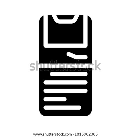 review throw mobile phone glyph icon vector. review throw mobile phone sign. isolated contour symbol black illustration