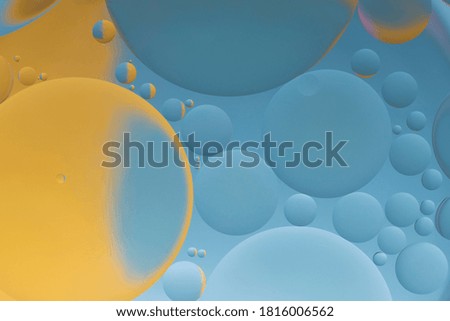 Beautiful and fantastic macro photo of oil and water.