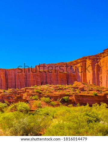 Day landscape scene at talampaya national park, la rioja province, argentina