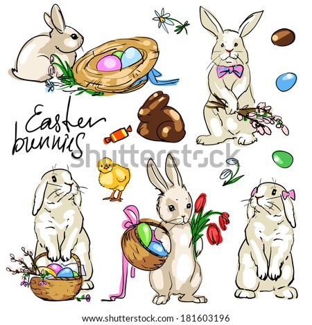 Easter Bunnies Collection. 