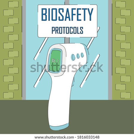 Use of antibacterial gel. Biosafety protocols poster - Vector