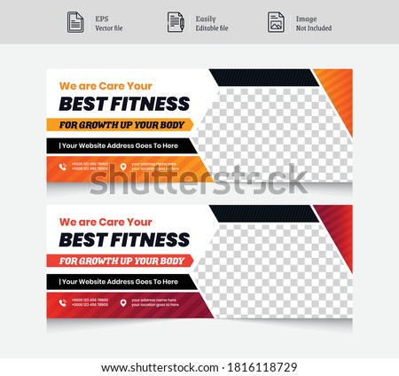Gym and Fitness Cover Photo Design for social media