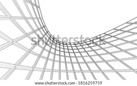 abstract architecture background 3d structure