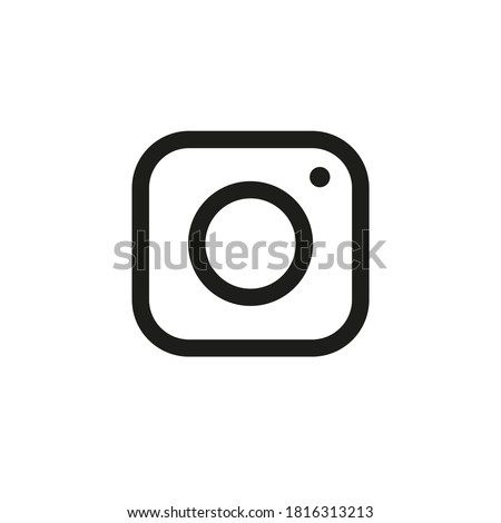 Camera icon simple style Isolated vector illustration on white background. Royalty-Free Stock Photo #1816313213