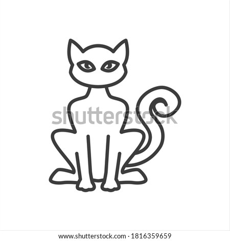 Cat icon on white background
