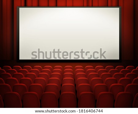 Download Online Cinema Watch Movie Theater Empty Screen Royalty Free Stock Vector 248941924 Avopix Com