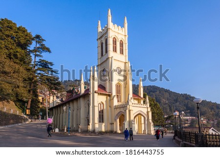 Christ Church in Shimla is the second oldest church in North India Royalty-Free Stock Photo #1816443755
