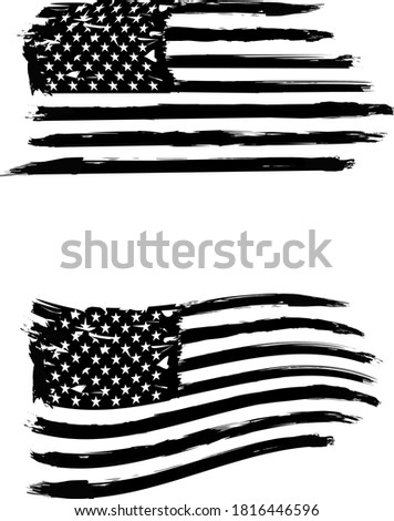 USA Flag, vector flag, american flag, EPS 10. army, military, veterans, navy, patriotic,	