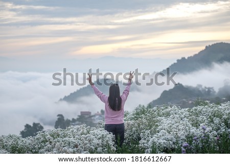Travel and photography on the mountain in winter, Mae Rim District, Chiang Mai Province, Thailand