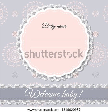 Floral Greeting card for the birth of a baby