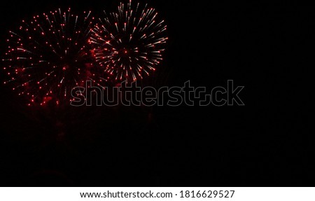 artifical fireworks in the night