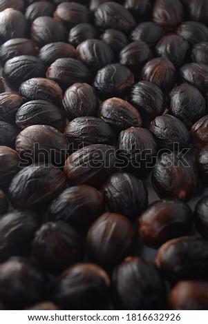 photo of nutmeg for background, presentation and act