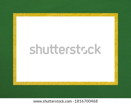 Green-yellow texture decorative rectangular frame with a free white field for creative work.